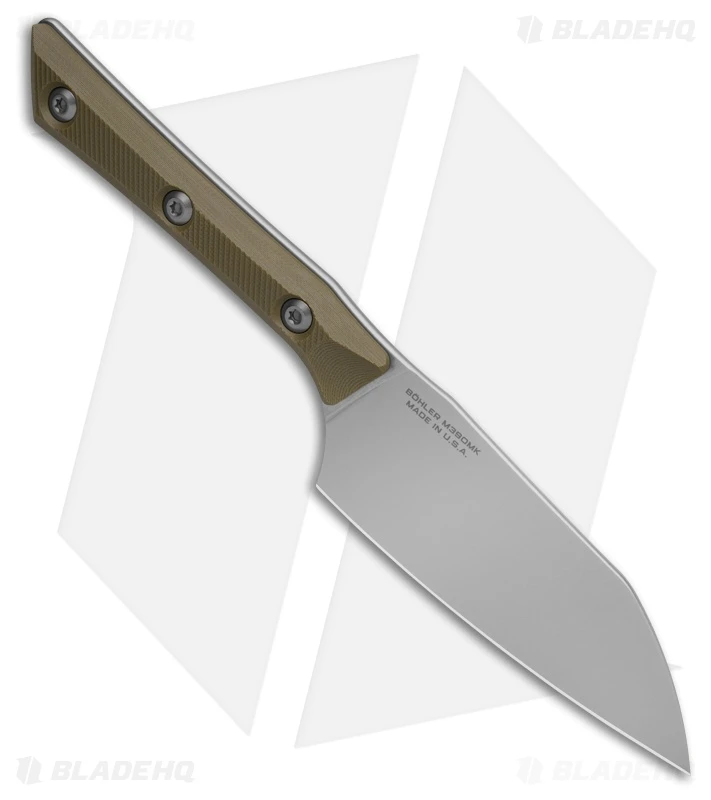 4.2" SANTOKU KNIFE STONEWASH STANDARD OD GREEN G-10 2 4.2" SANTOKU KNIFE STONEWASH STANDARD OD GREEN G-10 - Image 2