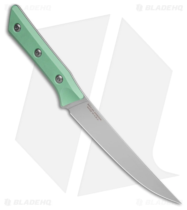 Microtech Boning Fixed Blade Kitchen Knife Caribbean Blue G-10 (6.125" SW) 2 Microtech Boning Fixed Blade Kitchen Knife Caribbean Blue G-10 (6.125" SW) - Image 2