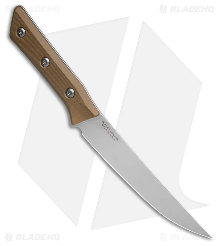 Microtech Boning Fixed Blade Kitchen Knife Coyote Tan G-10 (6.125" SW M390MK) 2 Microtech Boning Fixed Blade Kitchen Knife Coyote Tan G-10 (6.125" SW M390MK) - Image 2