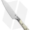 6" UTILITY KNIFE STONEWASH STANDARD TITANIUM BOLSTER IVORY G-10
