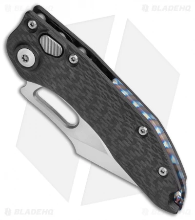 Marfione Custom Borka Blades Stitch Carbon Fiber Automatic Knife (3.75" Mirror) 2 Marfione Custom Borka Blades Stitch Carbon Fiber Automatic Knife (3.75" Mirror) - Image 2