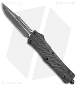 Marfione Custom Combat Troodon Interceptor OTF CF/Purple Ti (3.8" Fallout)
