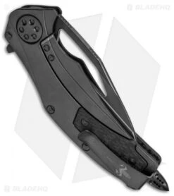 Marfione Custom Matrix-R Flipper Knife Carbon Fiber (3.75" DLC Hand Rubbed) 6 Marfione Custom Matrix-R Flipper Knife Carbon Fiber (3.75" DLC Hand Rubbed) -Microtech Marfione Custom Matrix R CF TT Satin BHQ 68437 jr side