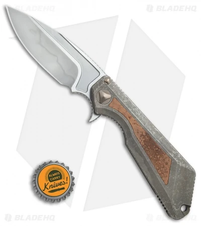 Marfione / Strider Custom MSG-3.5 Flipper Knife Fallout/Copper (3.5" W2 Hamon) 4 Marfione / Strider Custom MSG-3.5 Flipper Knife Fallout/Copper (3.5" W2 Hamon) - Image 4