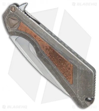 Marfione / Strider Custom MSG-3.5 Flipper Knife Fallout/Copper (3.5" W2 Hamon) 2 Marfione / Strider Custom MSG-3.5 Flipper Knife Fallout/Copper (3.5" W2 Hamon) - Image 2