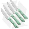 Microtech 4pc Steak Knife Fixed Blade Set Caribbean G-10 (4.50" SW Serrated)