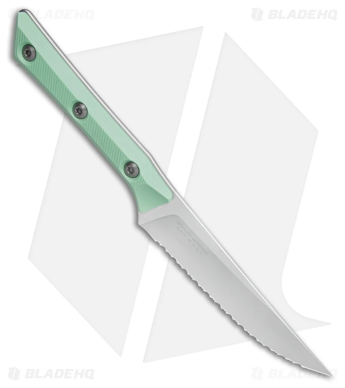 Microtech 4pc Steak Knife Fixed Blade Set Caribbean G-10 (4.50" SW Serrated) 3 Microtech 4pc Steak Knife Fixed Blade Set Caribbean G-10 (4.50" SW Serrated) - Image 3