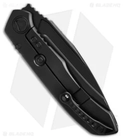 Microtech Anax S/E Frame Lock Knife Black Titanium/CF Inlay (3.8" DLC) 7 Microtech Anax S/E Frame Lock Knife Black Titanium/CF Inlay (3.8" DLC) -Microtech Microtech Anax SE FLK Black Ti Carbon Fiber INlay 3in DLC BHQ 181082 td side