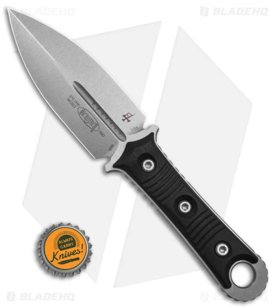 Microtech Borka SBD Dagger Fixed Blade Knife Black G-10 (4.4" Stonewash) 4 Microtech Borka SBD Dagger Fixed Blade Knife Black G-10 (4.4" Stonewash) - Image 4
