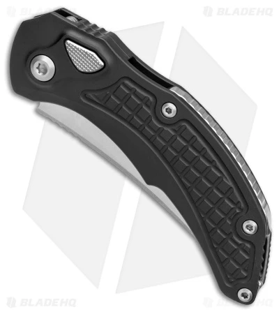 Microtech Brachial Automatic Knife Black Aluminum (3.25" Serrated Stonewash) 2 Microtech Brachial Automatic Knife Black Aluminum (3.25" Serrated Stonewash) - Image 2