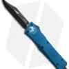 Microtech Combat Troodon Bowie OTF Knife Blue (3.8" Black)