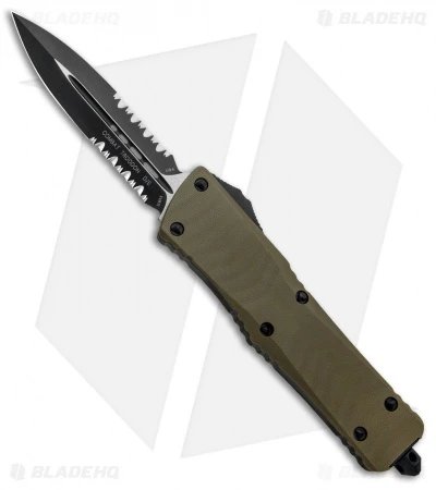 Microtech Combat Troodon D/E OTF Automatic OD Green G-10 (3.8" Black Serr) 1 Microtech Combat Troodon D/E OTF Automatic OD Green G-10 (3.8" Black Serr)
