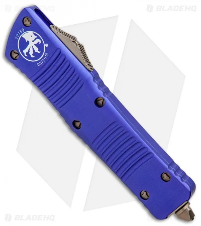 Microtech Combat Troodon D/E OTF Knife Purple (3.8" Bronze) 142-13PU 2 Microtech Combat Troodon D/E OTF Knife Purple (3.8" Bronze) 142-13PU - Image 2
