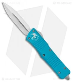 Microtech Combat Troodon D/E OTF Automatic Knife Turquoise (3.8" Satin) 142-4TQ