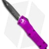 Microtech Combat Troodon OTF D/E Dagger Knife Violet (3.8" Black Plain)