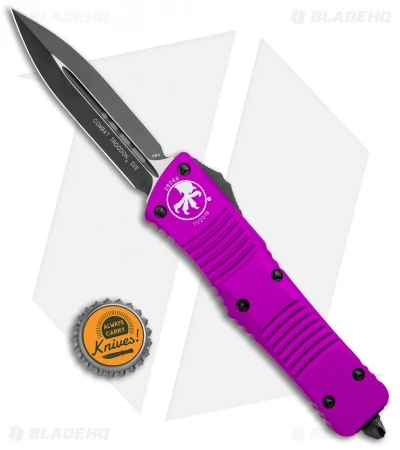 Microtech Combat Troodon OTF D/E Dagger Knife Violet (3.8" Black Plain) 4 Microtech Combat Troodon OTF D/E Dagger Knife Violet (3.8" Black Plain) - Image 4