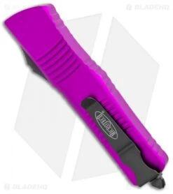 Microtech Combat Troodon OTF D/E Dagger Knife Violet (3.8" Black Plain) 6 Microtech Combat Troodon OTF D/E Dagger Knife Violet (3.8" Black Plain) -Microtech Microtech Combat Troodon OTF Dagger Violet Black 142 1VI BHQ 98073 jr side