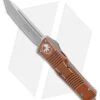 Microtech Combat Troodon Tanto Auto OTF Knife Distressed Tan (3.8" Apocalyptic)