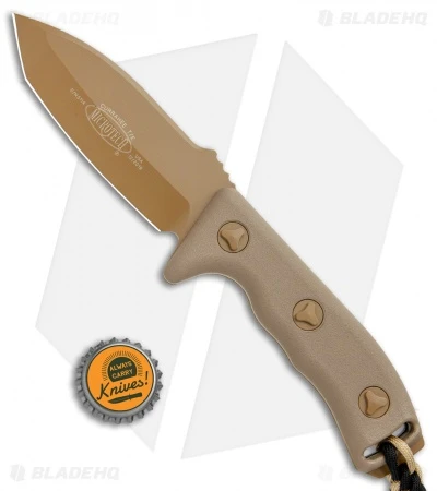 Microtech Currahee Tanto Knife Fixed Blade (4.5" Tan Plain) 103-1TA 4 Microtech Currahee Tanto Knife Fixed Blade (4.5" Tan Plain) 103-1TA - Image 4