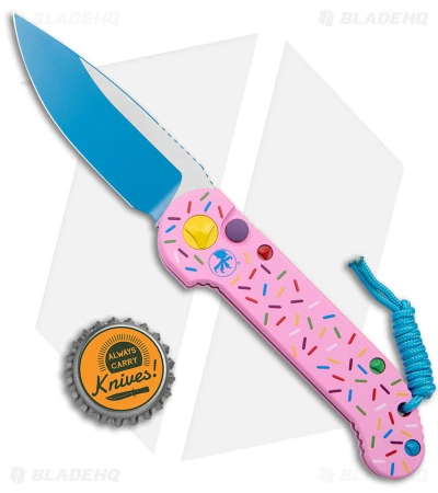 Microtech Exclusive Dessert Warrior LUDT Automatic Knife (3.4" Blue) 4 Microtech Exclusive Dessert Warrior LUDT Automatic Knife (3.4" Blue) - Image 4