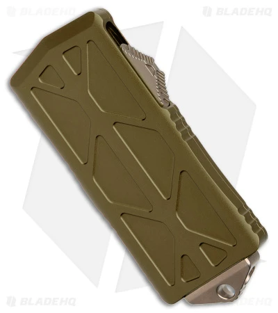 Microtech Exocet Dagger CA Legal OTF Automatic Knife OD Green (1.9" Bronze) 2 Microtech Exocet Dagger CA Legal OTF Automatic Knife OD Green (1.9" Bronze) - Image 2