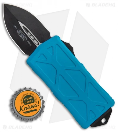 Microtech Exocet Dagger CA Legal OTF Automatic Knife Teal (1.9" Black) 4 Microtech Exocet Dagger CA Legal OTF Automatic Knife Teal (1.9" Black) - Image 4