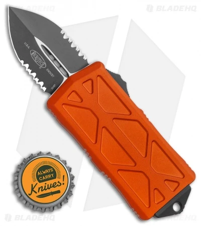 Microtech Exocet Dagger CA Legal OTF Automatic Orange (1.9" Black Serr) 157-2OR 4 Microtech Exocet Dagger CA Legal OTF Automatic Orange (1.9" Black Serr) 157-2OR - Image 4