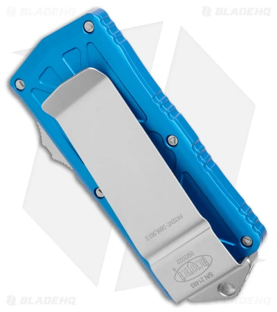 Microtech Exocet Dagger OTF Automatic Knife Blue (1.9" SW Full Serrated) 3 Microtech Exocet Dagger OTF Automatic Knife Blue (1.9" SW Full Serrated) - Image 3