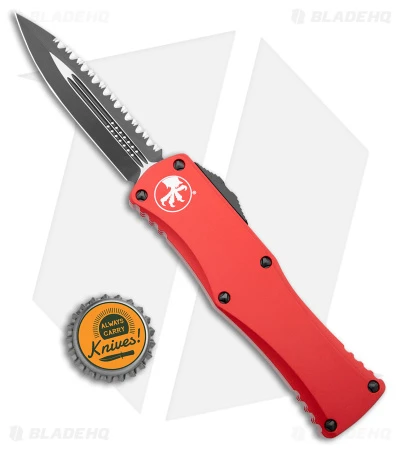 Microtech Hera D/E Auto Knife Red Aluminum (3" Black Serr) 4 Microtech Hera D/E Auto Knife Red Aluminum (3" Black Serr) - Image 4
