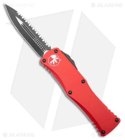 Microtech Hera D/E Auto Knife Red Aluminum (3" Black Serr) 1 Microtech Hera D/E Auto Knife Red Aluminum (3" Black Serr)