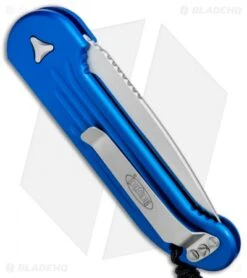Microtech LUDT Automatic Knife Blue (3.4" Satin) 135-4BL 6 Microtech LUDT Automatic Knife Blue (3.4" Satin) 135-4BL -Microtech Microtech LUDT Auto Blue Satin 135 4BL BHQ 72399 jr side