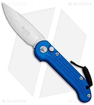 Microtech LUDT Automatic Knife Blue (3.4" Satin) 135-4BL 1 Microtech LUDT Automatic Knife Blue (3.4" Satin) 135-4BL