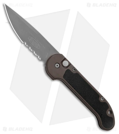 Microtech LUDT Automatic Knife Black Aluminum (4" Bead Blasted Serrated ATS-34) 1 Microtech LUDT Automatic Knife Black Aluminum (4" Bead Blasted Serrated ATS-34)