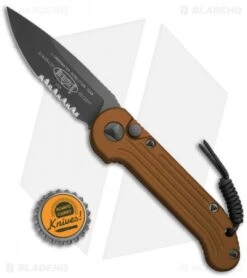 Microtech LUDT Automatic Knife Tan (3.4" Black Serr) 135-2TA 7 Microtech LUDT Automatic Knife Tan (3.4" Black Serr) 135-2TA -Microtech Microtech LUDT Auto Tan Black Serr 135 2TA BHQ 8567 jr bottlecap