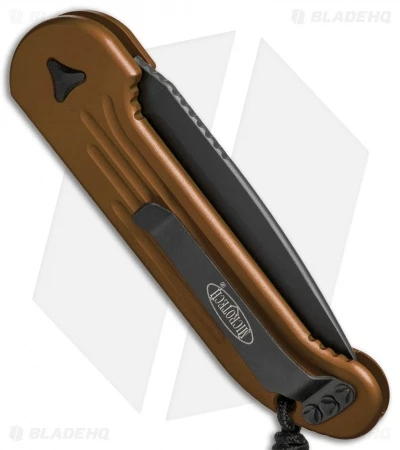 Microtech LUDT Automatic Knife Tan (3.4" Black Serr) 135-2TA 3 Microtech LUDT Automatic Knife Tan (3.4" Black Serr) 135-2TA - Image 3