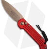 Microtech LUDT Automatic Knife Red (3.4" Bronze) 135-13RD