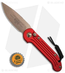 Microtech LUDT Automatic Knife Red (3.4" Bronze) 135-13RD 7 Microtech LUDT Automatic Knife Red (3.4" Bronze) 135-13RD -Microtech Microtech LUDT Automatic Knife Red 3in Bronze BHQ 50130 td size