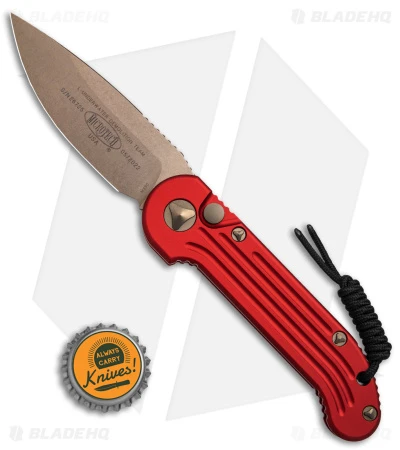 Microtech LUDT Automatic Knife Red (3.4" Bronze) 135-13RD 4 Microtech LUDT Automatic Knife Red (3.4" Bronze) 135-13RD - Image 4