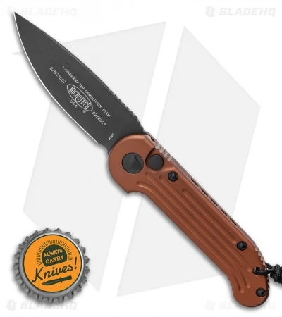 Microtech LUDT Automatic Knife Tan (3.4" Black) 135-1TA 4 Microtech LUDT Automatic Knife Tan (3.4" Black) 135-1TA - Image 4