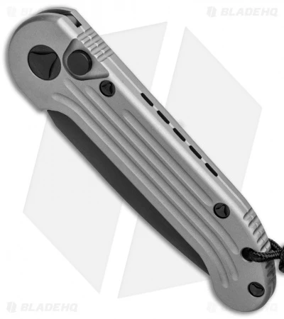 Microtech LUDT Gray Automatic Knife (3.4" Black Serr) 135-2GY 2 Microtech LUDT Gray Automatic Knife (3.4" Black Serr) 135-2GY - Image 2