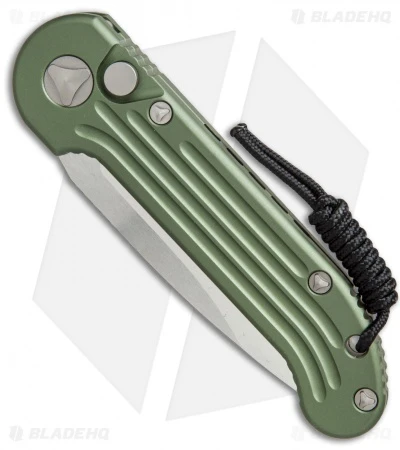 Microtech LUDT Automatic Knife OD Green (3.4" Satin Serr) 135-5OD 2 Microtech LUDT Automatic Knife OD Green (3.4" Satin Serr) 135-5OD - Image 2