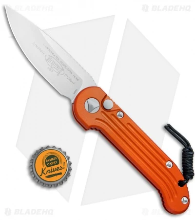 Microtech LUDT Automatic Knife Orange (3.4" Satin) 135-4OR 4 Microtech LUDT Automatic Knife Orange (3.4" Satin) 135-4OR - Image 4