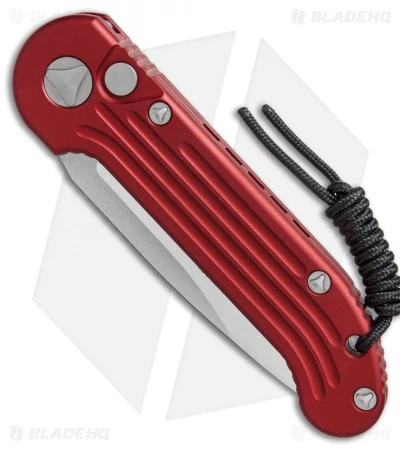 Microtech LUDT Automatic Knife Red (3.4" Satin) 135-4RD 2 Microtech LUDT Automatic Knife Red (3.4" Satin) 135-4RD - Image 2