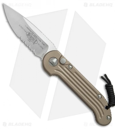 Microtech LUDT Automatic Knife Tan (3.4" Satin Serr) 135-5TA 1 Microtech LUDT Automatic Knife Tan (3.4" Satin Serr) 135-5TA