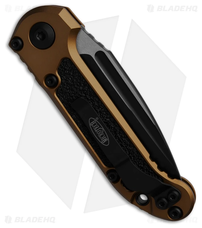 Microtech LUDT Gen III S/E Automatic Knife Tan Aluminum (3.5" Black) 1135-1 TA 3 Microtech LUDT Gen III S/E Automatic Knife Tan Aluminum (3.5" Black) 1135-1 TA - Image 3