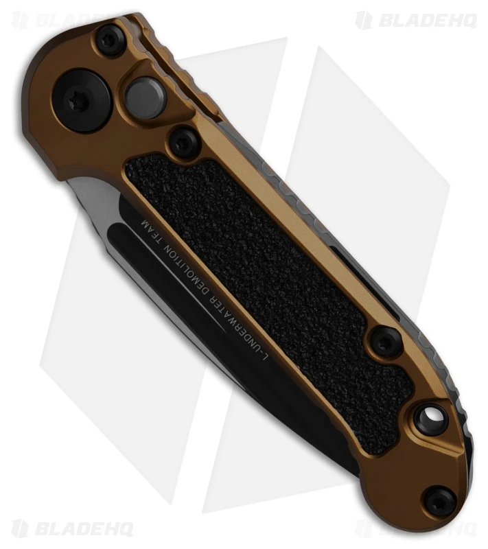 Microtech LUDT Gen III S/E Automatic Knife Tan Aluminum (3.5" Black) 1135-1 TA 2 Microtech LUDT Gen III S/E Automatic Knife Tan Aluminum (3.5" Black) 1135-1 TA - Image 2