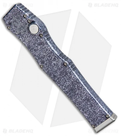 Microtech Marfione Custom Blue Splash Halo V Tanto Knife OTF (4.6" Polish) 2 Microtech Marfione Custom Blue Splash Halo V Tanto Knife OTF (4.6" Polish) - Image 2