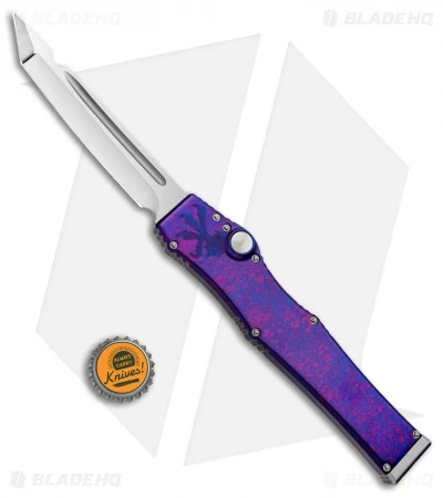 Microtech Marfione Custom Pink/Purple Splash Halo V Tanto Knife (4.6" Polished) 5 Microtech Marfione Custom Pink/Purple Splash Halo V Tanto Knife (4.6" Polished) - Image 5