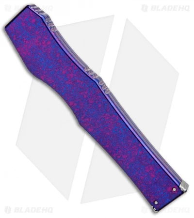 Microtech Marfione Custom Pink/Purple Splash Halo V Tanto Knife (4.6" Polished) 3 Microtech Marfione Custom Pink/Purple Splash Halo V Tanto Knife (4.6" Polished) - Image 3