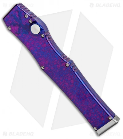 Microtech Marfione Custom Pink/Purple Splash Halo V Tanto Knife (4.6" Polished) 2 Microtech Marfione Custom Pink/Purple Splash Halo V Tanto Knife (4.6" Polished) - Image 2